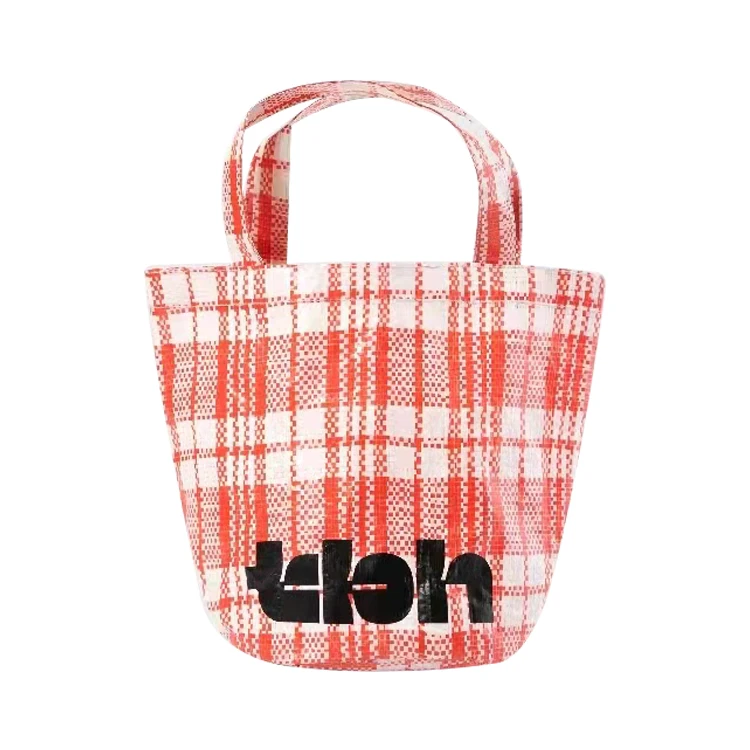 Hot sell promotional custom printed logo eco friendly tote recyclable pp woven laminated shopping bag