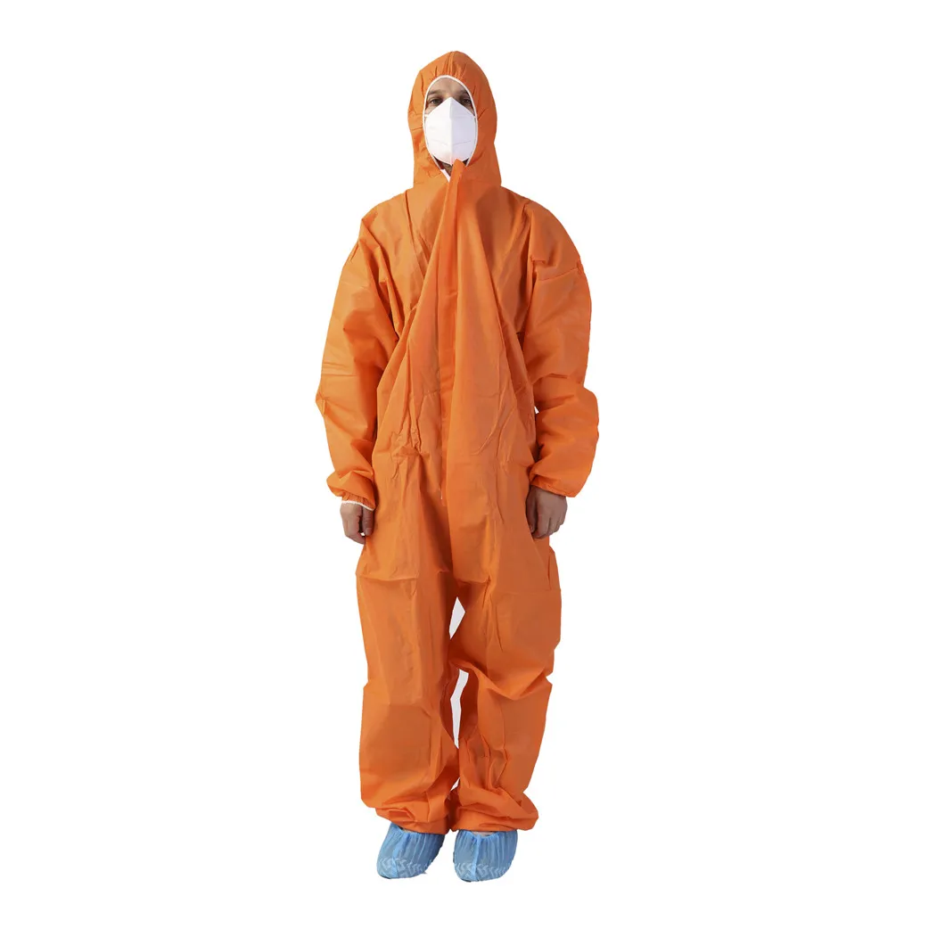 Non Woven Protective disposable Isolation Gown Dustproof Coveralls