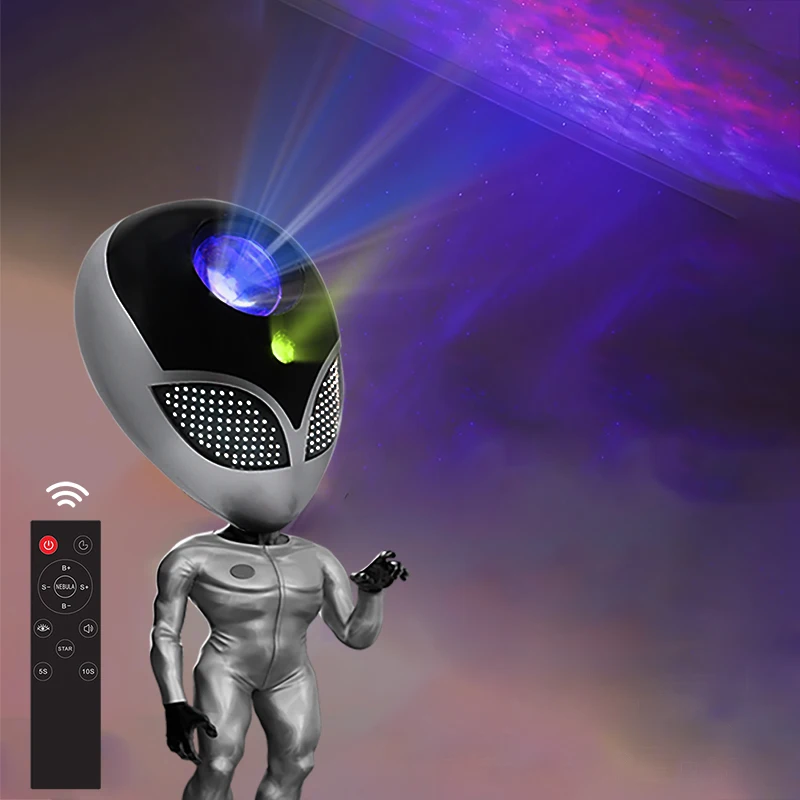 Светодиодный космический проектор AlienSun Galaxy интерактивный Звездный с голосом астронавта ночник для спальни украшение рождественский подарок