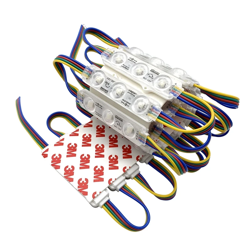 
5050 RGB Led Injection Module for Lighting Box 1.5W Waterproof 3 LED Advertising Light 