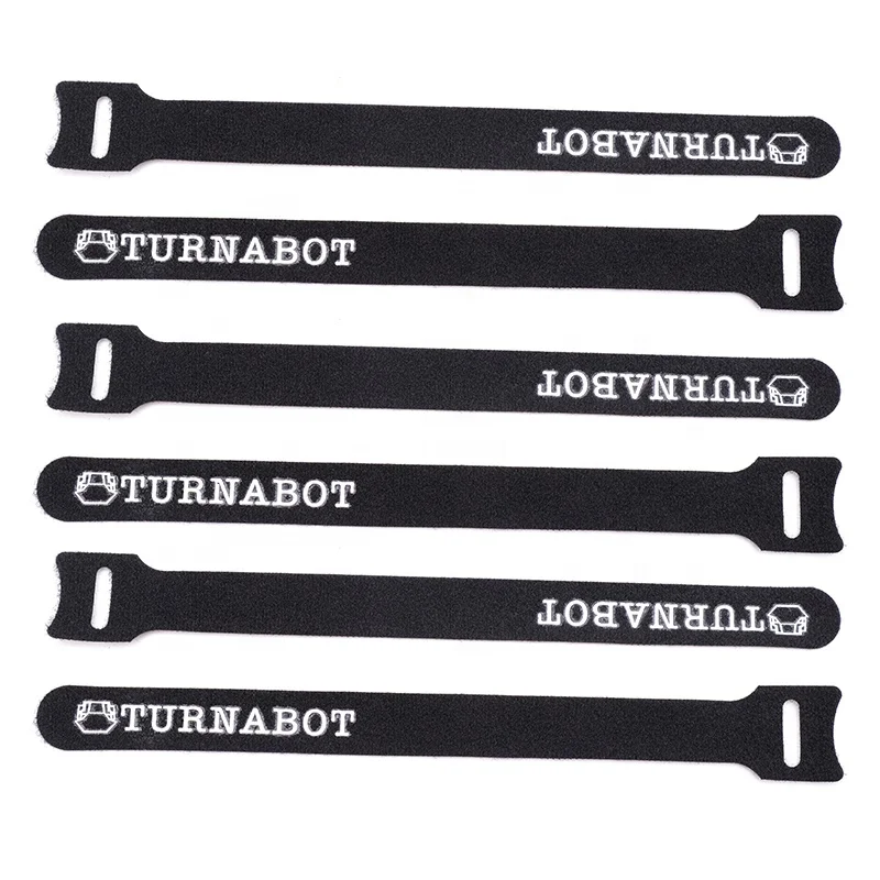 custom logo nylon self-locking hook and loop cable ties hook and loop strap