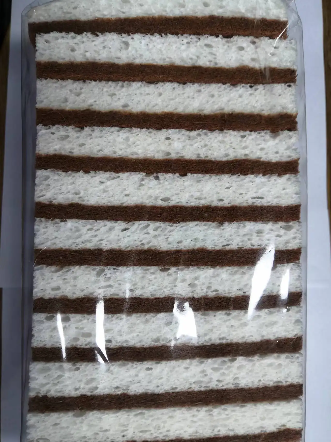 Natural Eco Friendly Non-scratch Scrub Sponge Coconut Scrubber With Cellulose Dish Sponges For Kitchen Cleaning