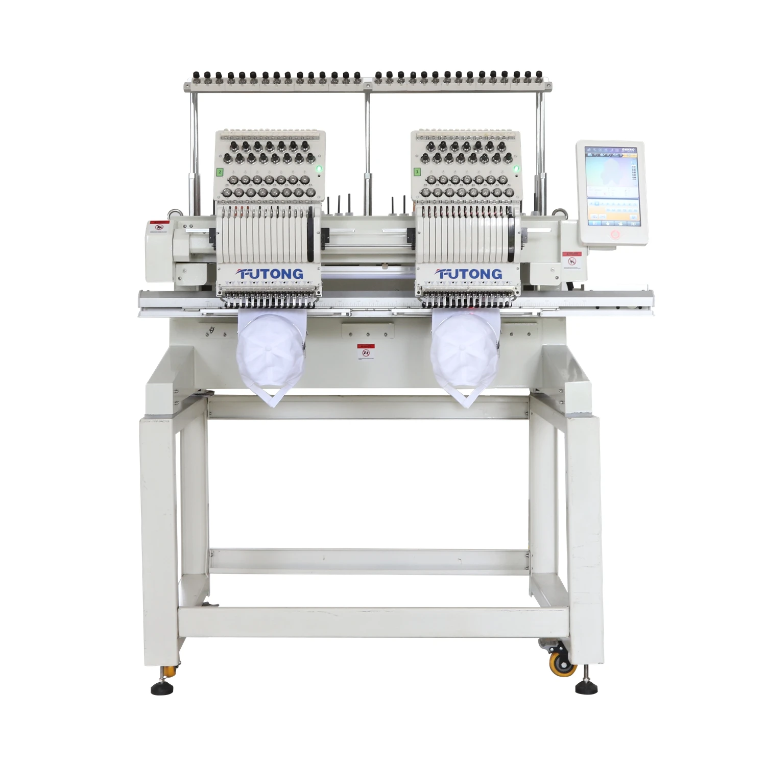 FT-CT1202HSS  Computerized multifunction two double 2 head cap flat T-shirt sequin Embroidery machine for design shop