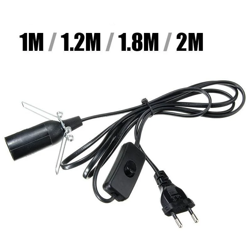 Vintage Lampholder Himalayan Salt Lamp E12 E14 Socket Electric Power Dimmer Cord Switch Edison Bulb Holder With 1.5m 2m Cable