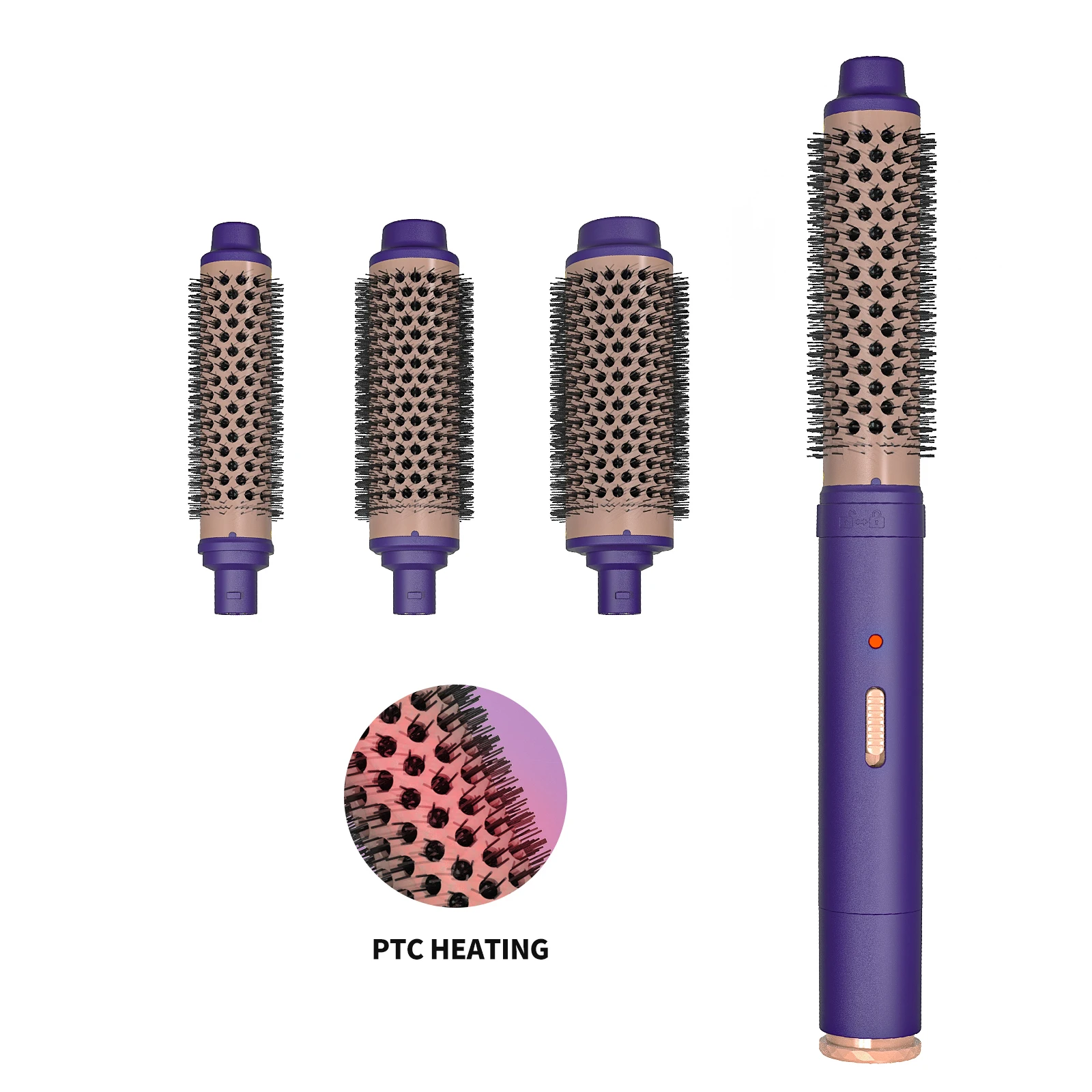 Peine Caliente 3 in 1 Heating Iron Hair Straightener and Curler Professional Heated Electric Comb