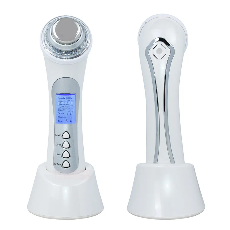 Personal RF EMS LED Beauty Machine Face Slimming Wrinkle Removal Skin Care Device vibrating hand massage