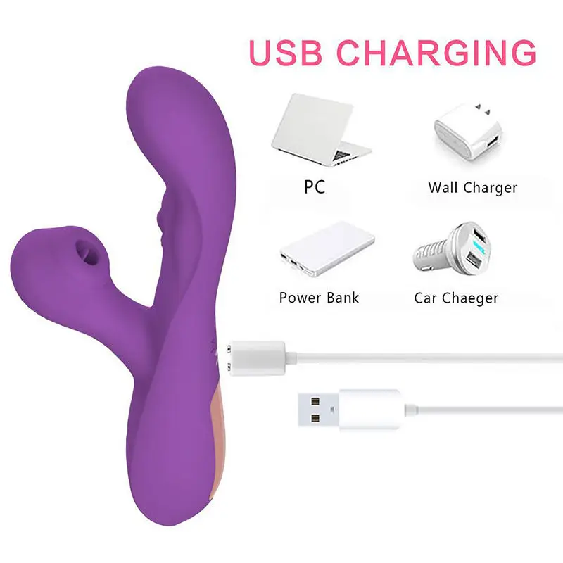 Usb Rechargeable Av Vibrator Medical Silica Gel Sucking Vibration Charging Wand Massage Vibrator For Female