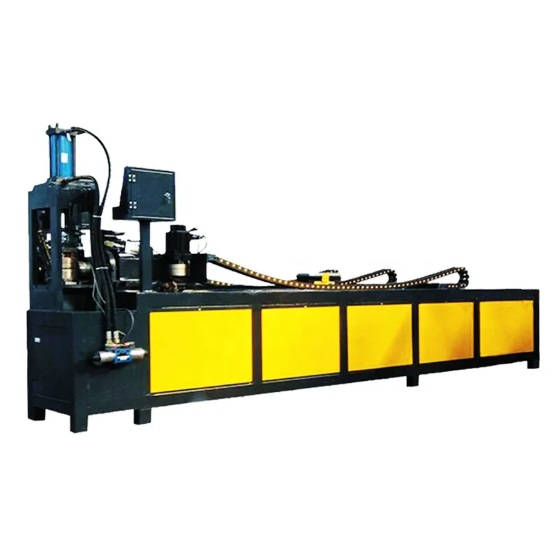 Automatic hydraulic CNC tube hole punching machine with servo feeding pipe punching machine