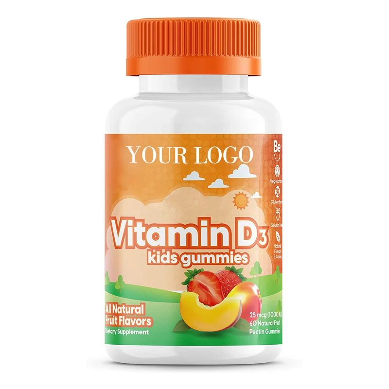 Customize logo vitamin d3 vitamins bear gummies with private label