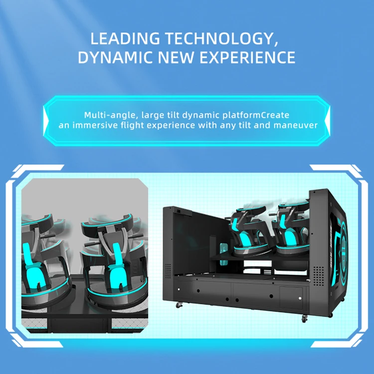9D VR 2 Seater Interactive Game Simulator Virtual Reality Arcade Machine Indoor Game 9D Cinema Flight Simulator