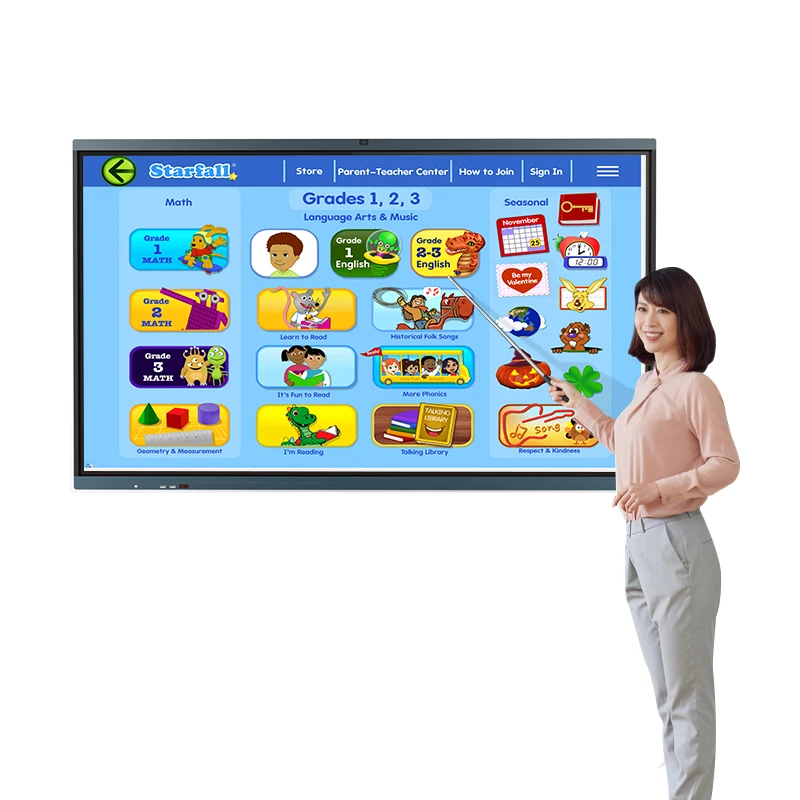 86 inches e-learning and meeting smart touch screen board digital flat panel smart whiteboard