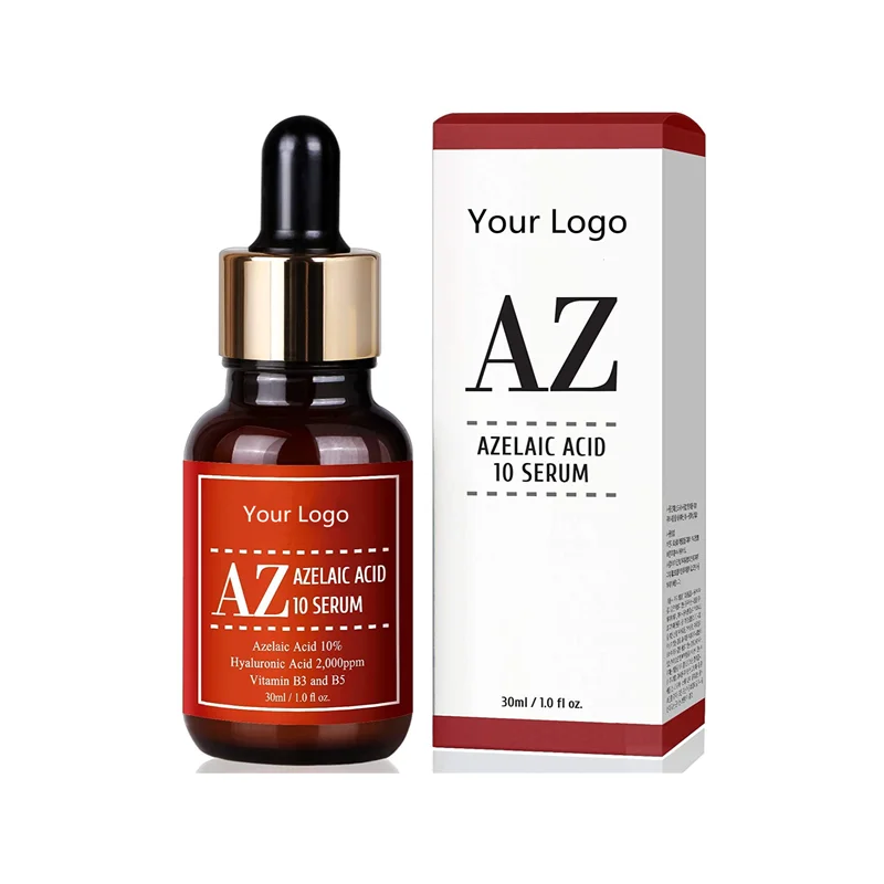 Fast Rosacea Skin Care Product Reduce Cystic Acne Scar Redness Relief Azelaic Acid 10% Facial Serum with Niacinamide