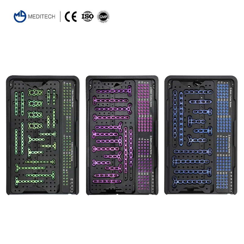 Orthopedic Surgical Implants Pure Titanium Mini Fragment Locking Plate Instrument Set