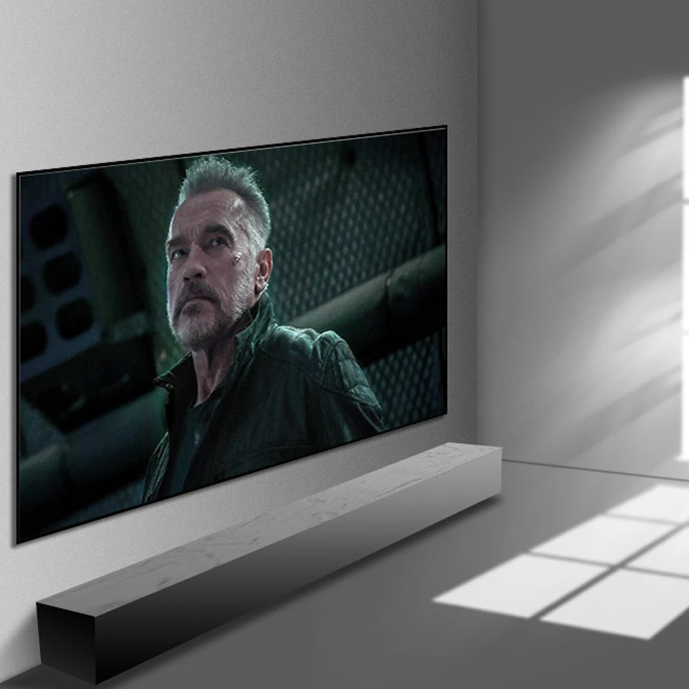 
Edge Width 6 cm Fixed Frame Projector Movie Screen 100 inch Matte White Fiber Material 