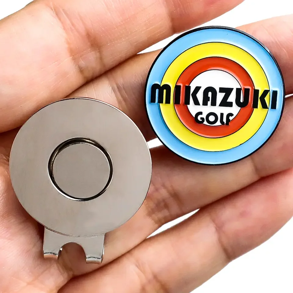 High Quality Free Design Custom Logo Metal Golf Coin Ball Marker Magnetic Golf Hat Clip Custom Golf Ball Marker