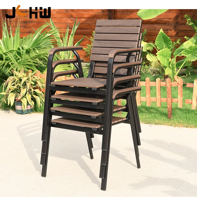 European Luxury 4 Seater Round Outdoor Furniture Lounge Kitchen Patio Dining Table And Chairs Set Plastic Wood Garden Sets