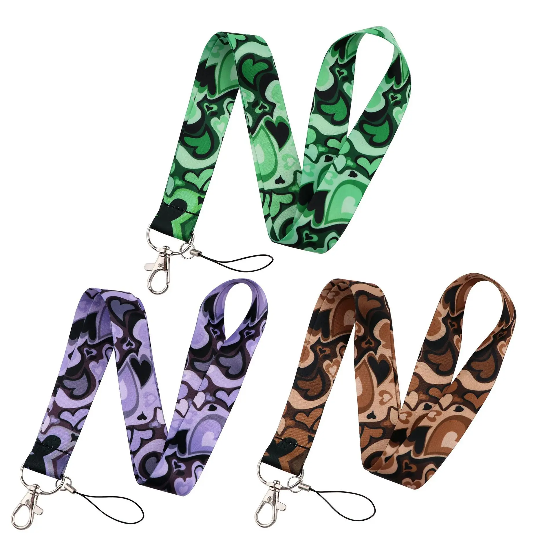 Wholesale Heat transfer polyester new style hanging rope Handmade Braided Hand-woven daisy flower mobile phone lanyard