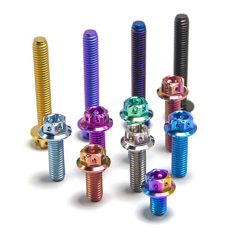 TITST  Mirror Adapters Universal Moto Accessories For Rearview Side tc4 Upper Pump Modification M6  Hexagon bolts With Holes