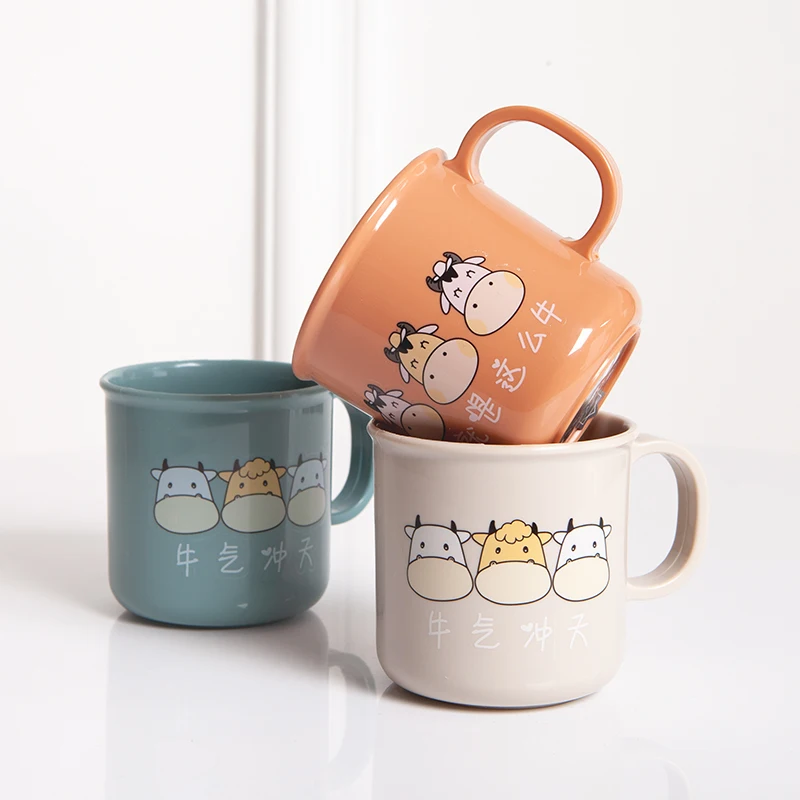 factory directly customized logo lovely reusable wine cup with handle mug wholesalers coffee kids plastic cups