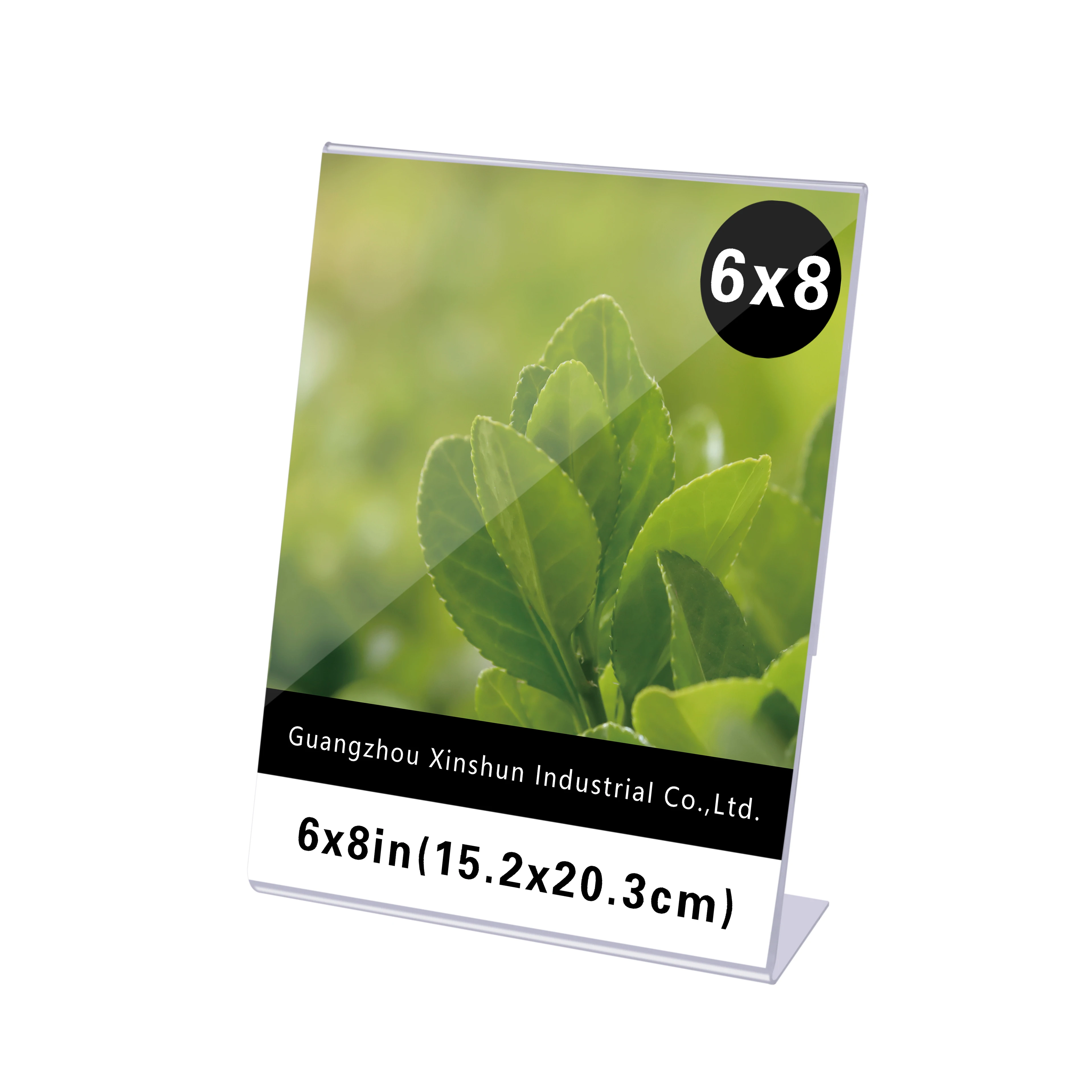 6*8in High Definition Desktop Bar Menu Rack Acrylic Seat Food Label Price Display Stand