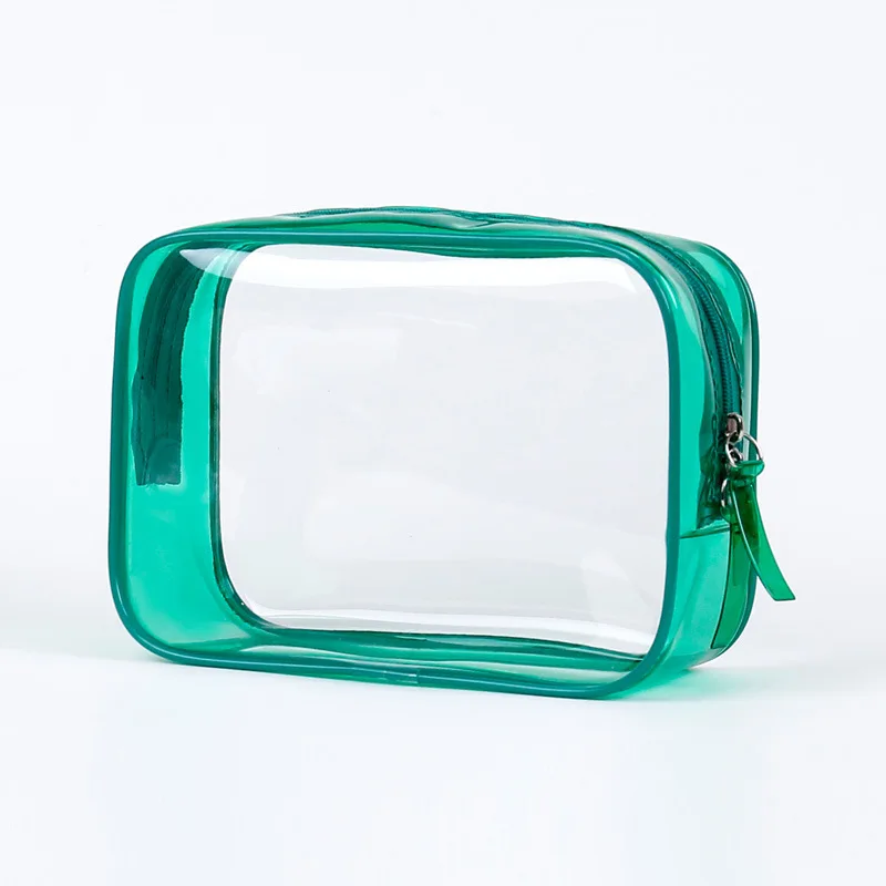 Waterproof Colorful Toilet Travel Pouch Tote Travel Toiletries Bags Portable Transparent PVC Cosmetic Bag