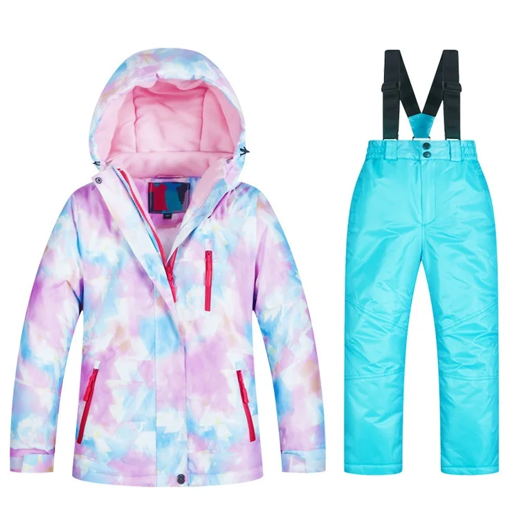 Outdoor Sports Skiing Warm Jacket Set winter Children Set Skiing Windbreak Waterproof kids ski suit with good quality