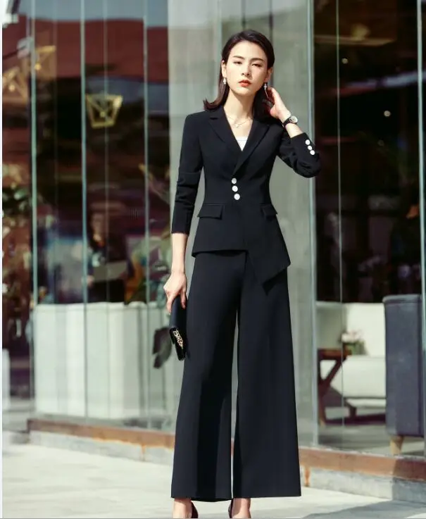 New Fashion Ladies Clothing Business Suits Women Blazer And Pant Two Piece
