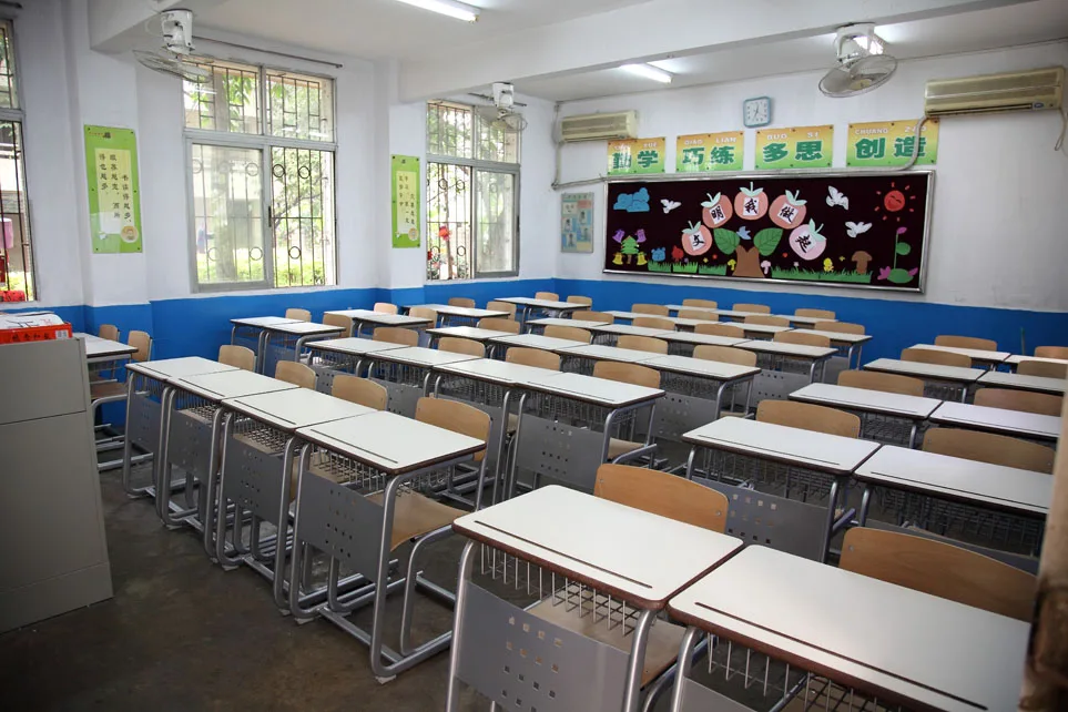 Primary School Classroom Furniture Single School Desk and Chair classroom Reading Metal Table and Chair for Student