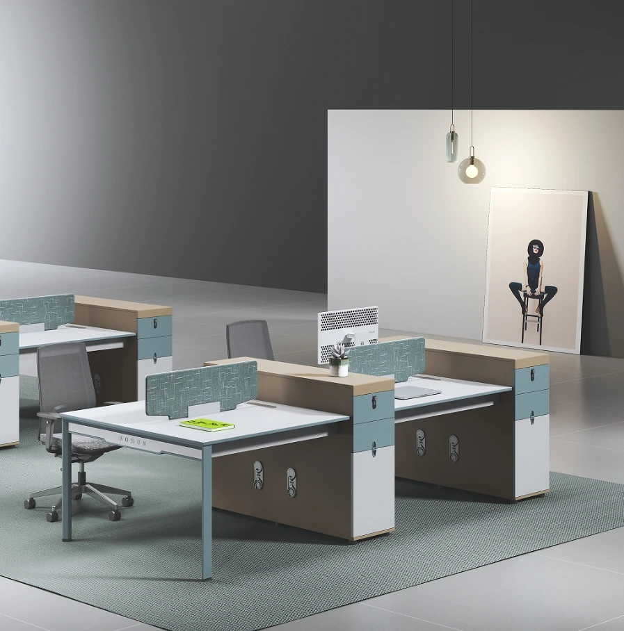 Modern Office Workstation furniture extensible executive office desk 4 Seater Workstation