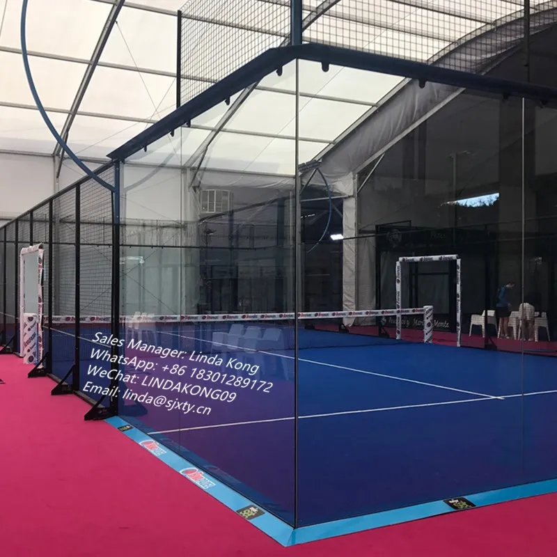 2022 hot sell Indoor Standard Padel Tennis Courts Panoramic Paddle tennis Outdoor  Sport Fields Manufacturer