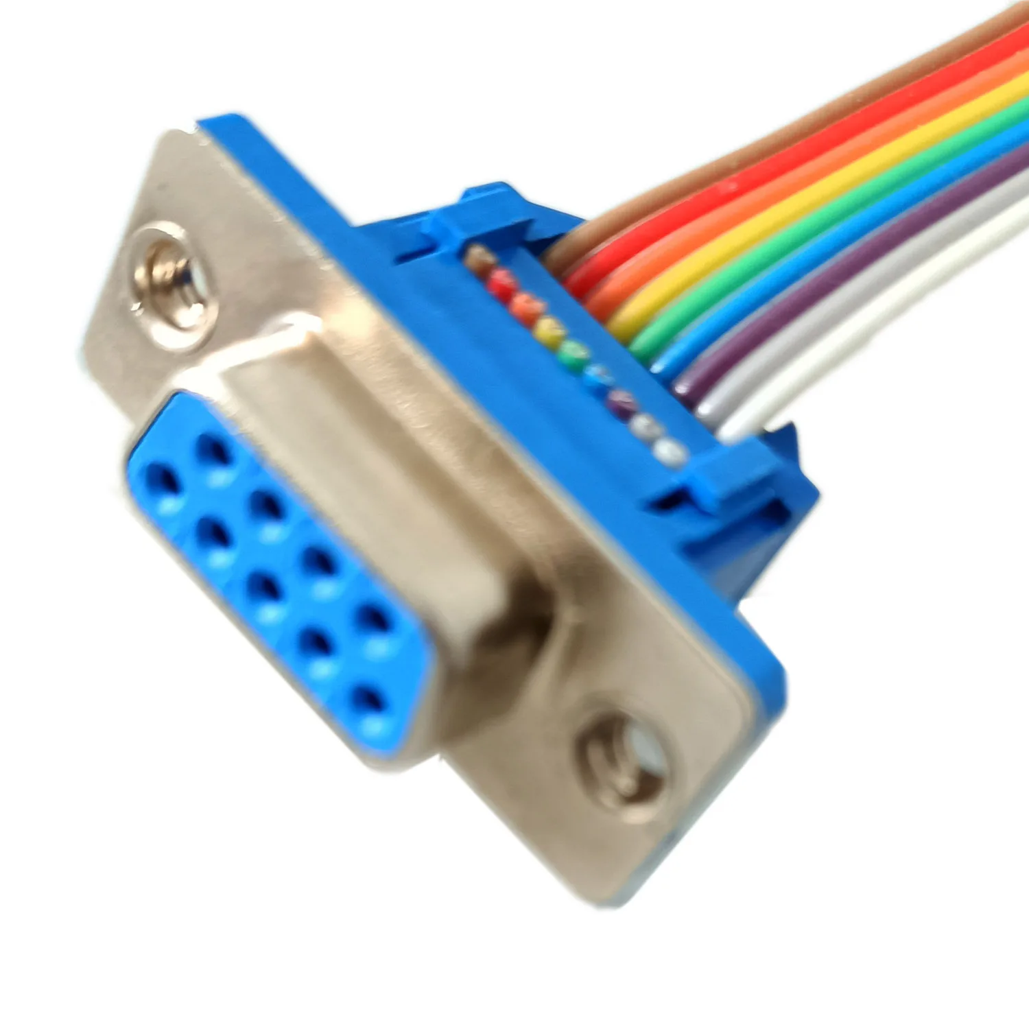 9pin D-sub TO 10p Flat Ribbon Cable with IDC 10P Pin Header 2*5P DB9 Crimping Extender for 10 Pin Header