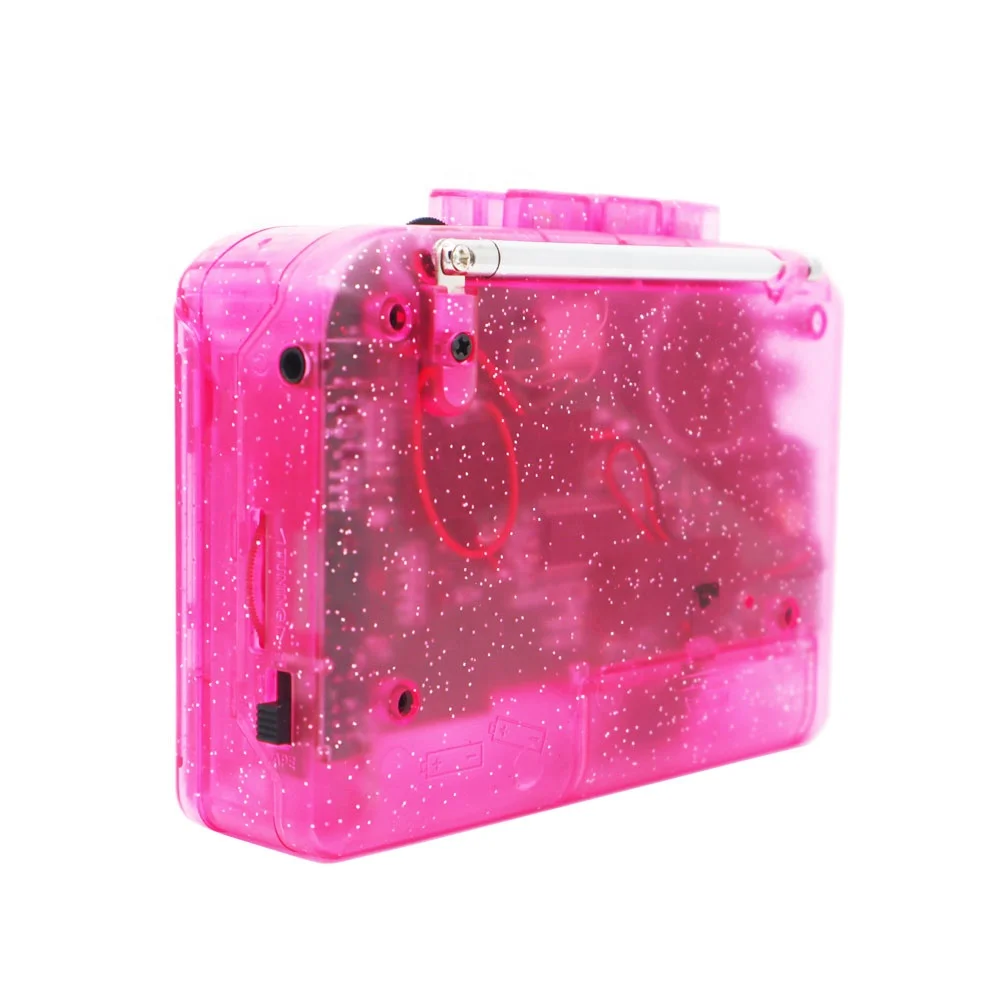 chnhda transparent cassette recorder Player fashion Recorder Player with am fm radio clear walkman player