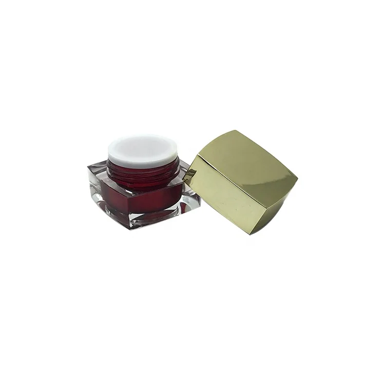 
nail gel eye cream container cosmetic black color cheap price 5ml empty jar square mini small jar with printing 