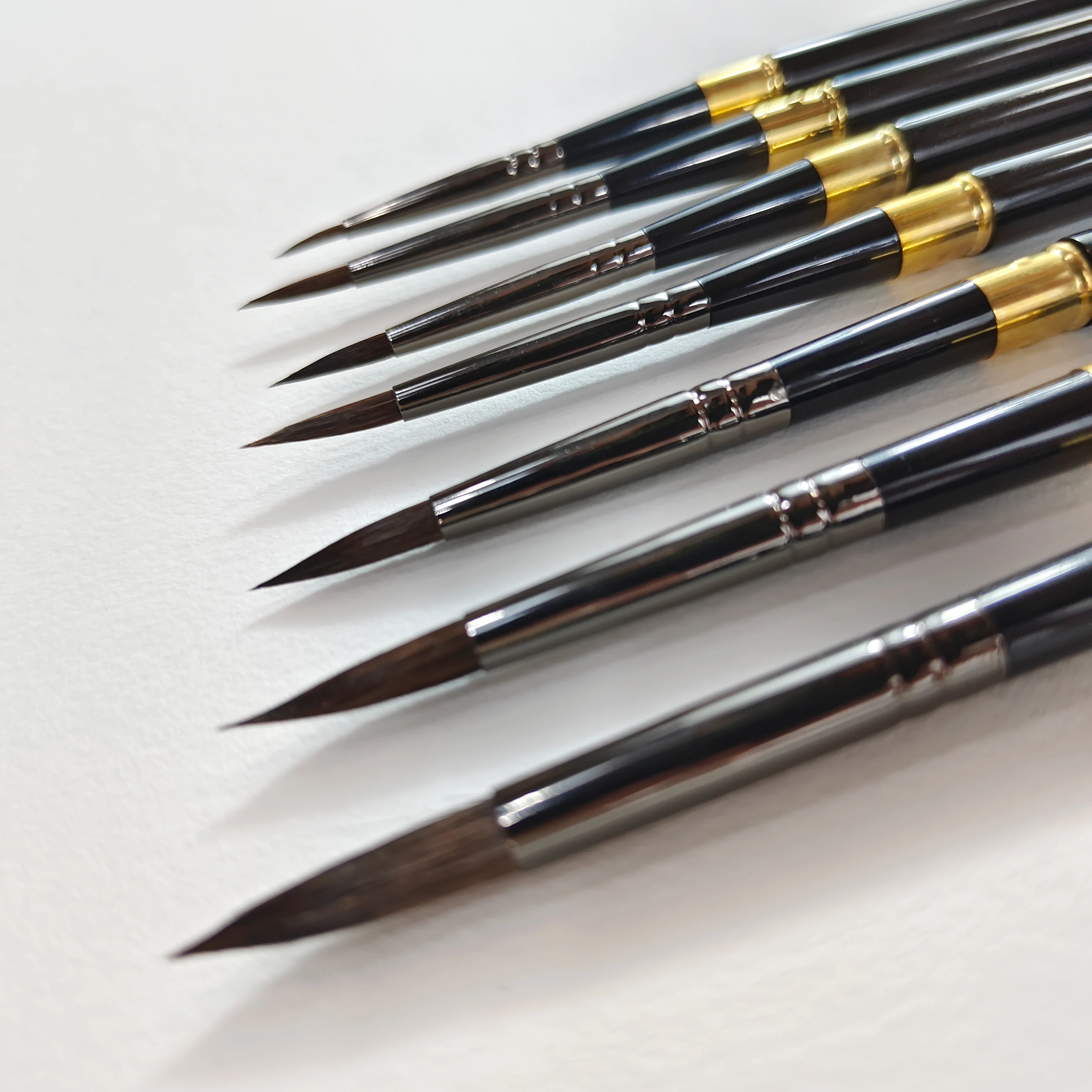 OEM Customized gray squirrel Artist Paint Brush with Detachable Aluminum Handle for professional  Watercolor painting