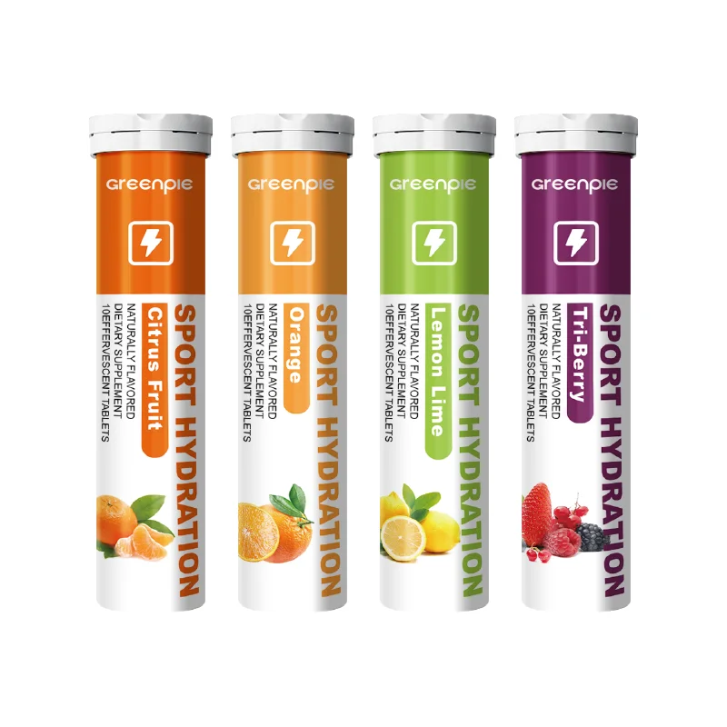 Greenpie Wholesale Sports hydrolyzes natural flavors Sugar Free Vitamin C Electrolyte effervescent tablets