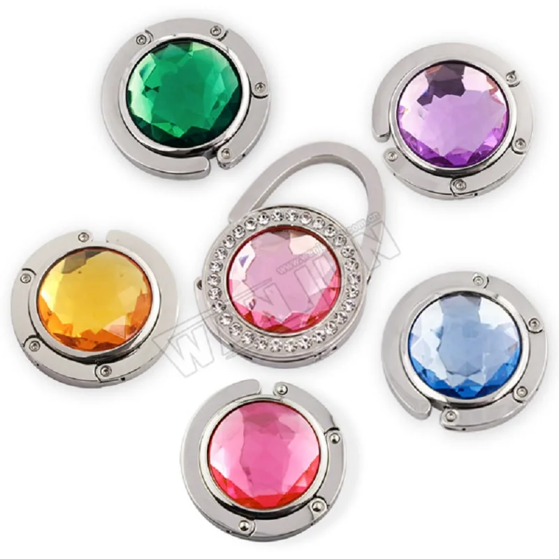 Wholesale Custom Logo New Purse Crystal Table Hook Folded Instant Bag Hanger