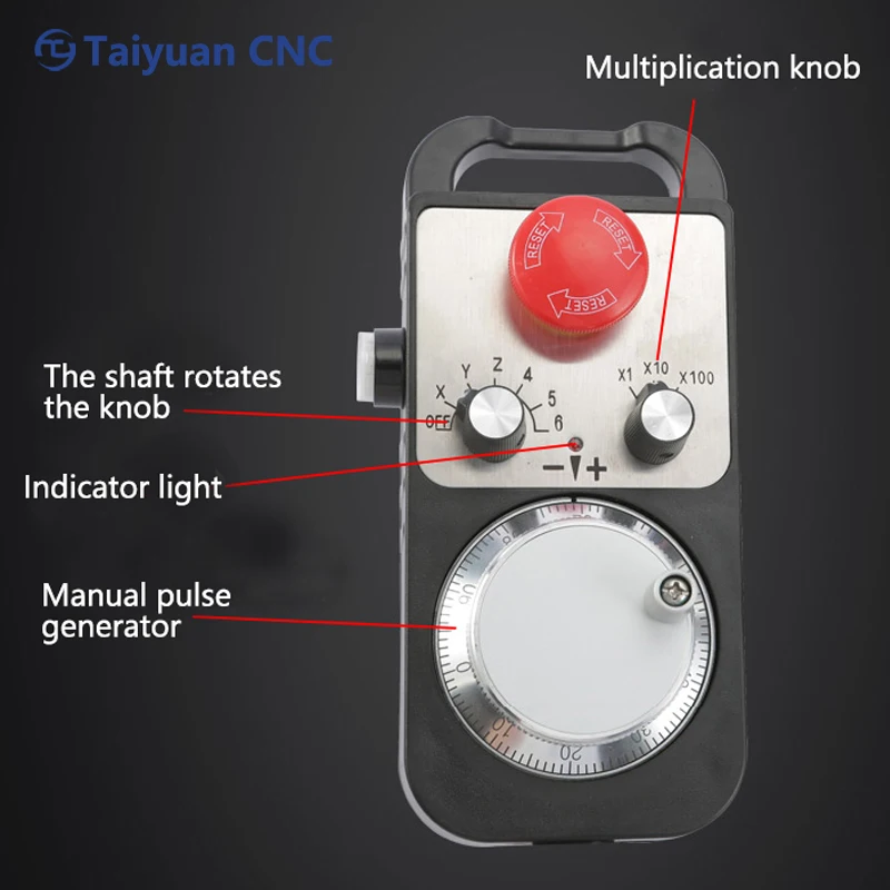 High anti-jamming Type 100ppr 5-24VDC line drive TTL CNC manual pulse Generator MPG for CNC milling machine