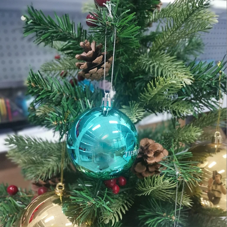 Hot Selling Plastic Christmas Ball For Christmas Tree Ornaments Hanging Decoration Logo Can Be Customized