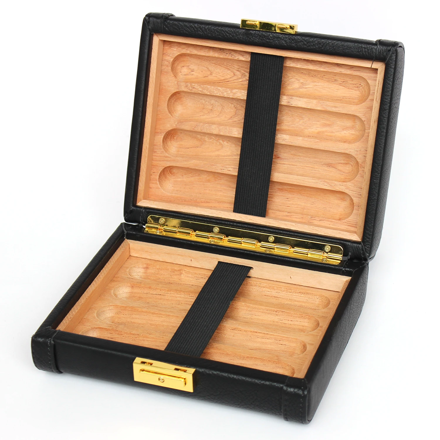 Подходит для 8 сигар красивая упаковка под заказ высокое качество дерево сигара хьюмидор кожаный чехол