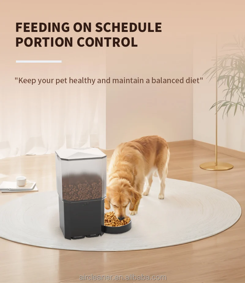 NEW Wifi 15L Large Capacity Automatic Feeder Clog-Free Pet Smart Feeder Pet Food Dispenser Pet Bowl Feeder With HD Camera