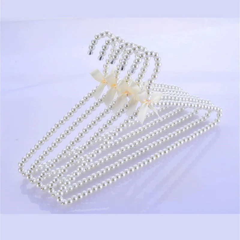 40cm Wholesale adult Perchas dress Hanger Coat Hanger Clothes Plastic White Pearl Hanger For Garments Display