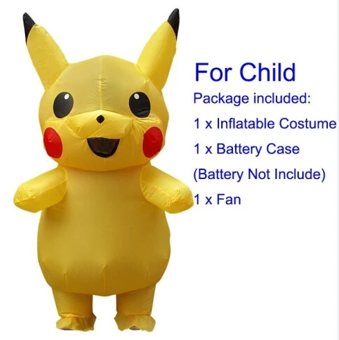 Inflatable Pikachu Costume for Carnival Events - High Quality, Easy-to-Wear Role Play Costume