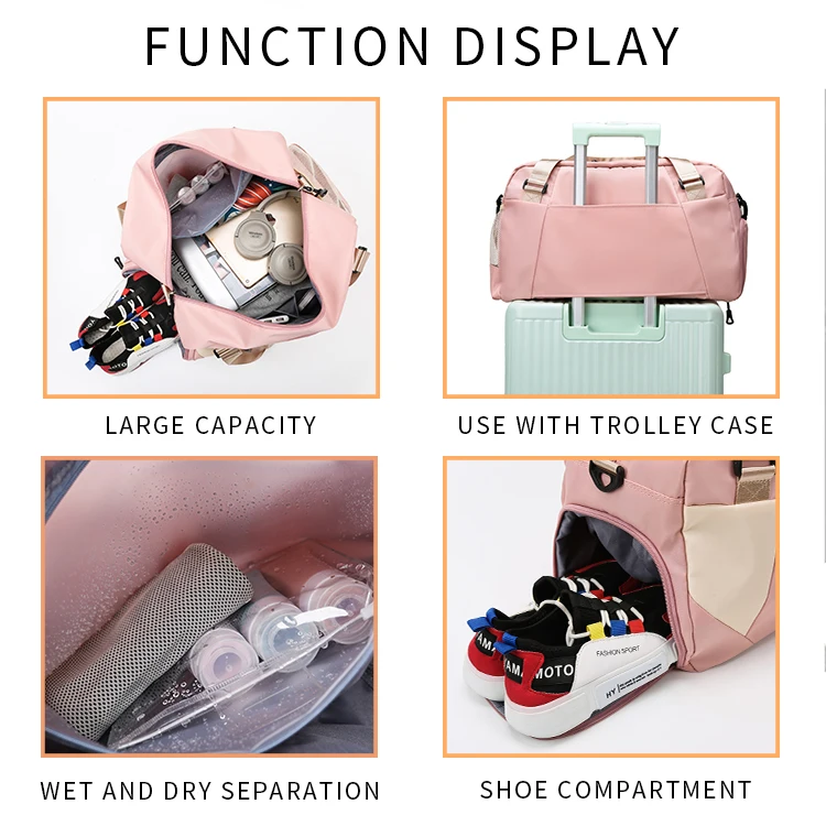 Custom Waterproof Oxford Travelling Duffle Bag With Logo Men Womens Wholesale Overnight Tote Travel Bag