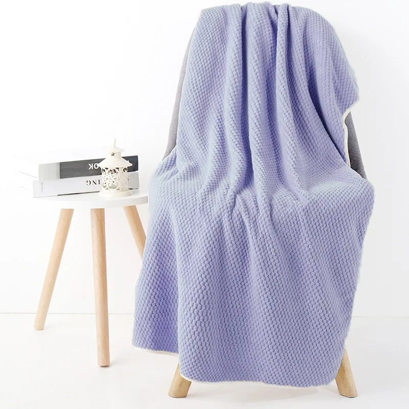 Soft cozy Warm Decorative Flannel Cotton Coral  Fleece Water Absorbent Bed Home Use Throw Blanket