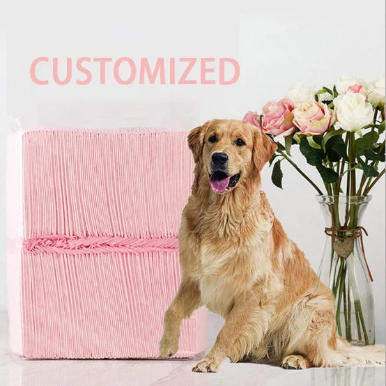High Quality 5 Layer Pink Color Add SAP All Absorb Pet Dog Training And Puppy Pee Pads For In Doors Potty