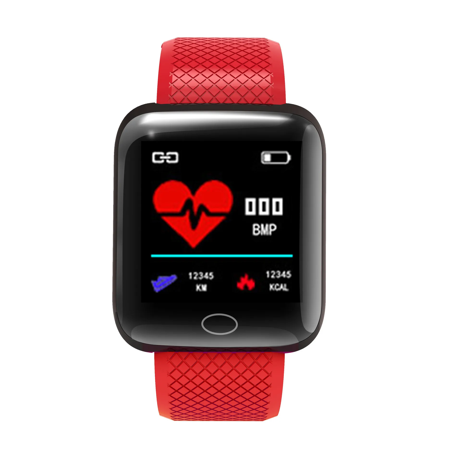 
Heart rate blood pressure monitoring color screen android online wireless sport smart watch 