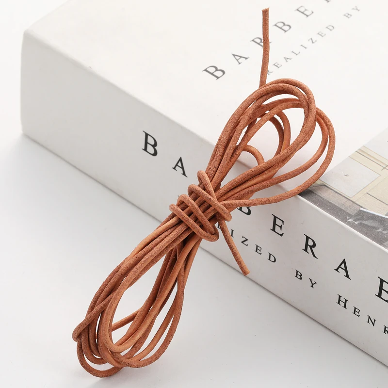 1.5/2mm 2 Meters Colorful circle Soft PU Leather Eco-Friendly Faux Leather Cord String Rope DIY Necklace Bracelet Making V172