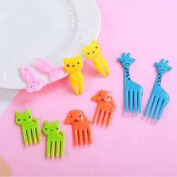 Customized Family Use Cute Cartoon Food Fruit Fork 10pcs Party Gift Mini Fork For Kids