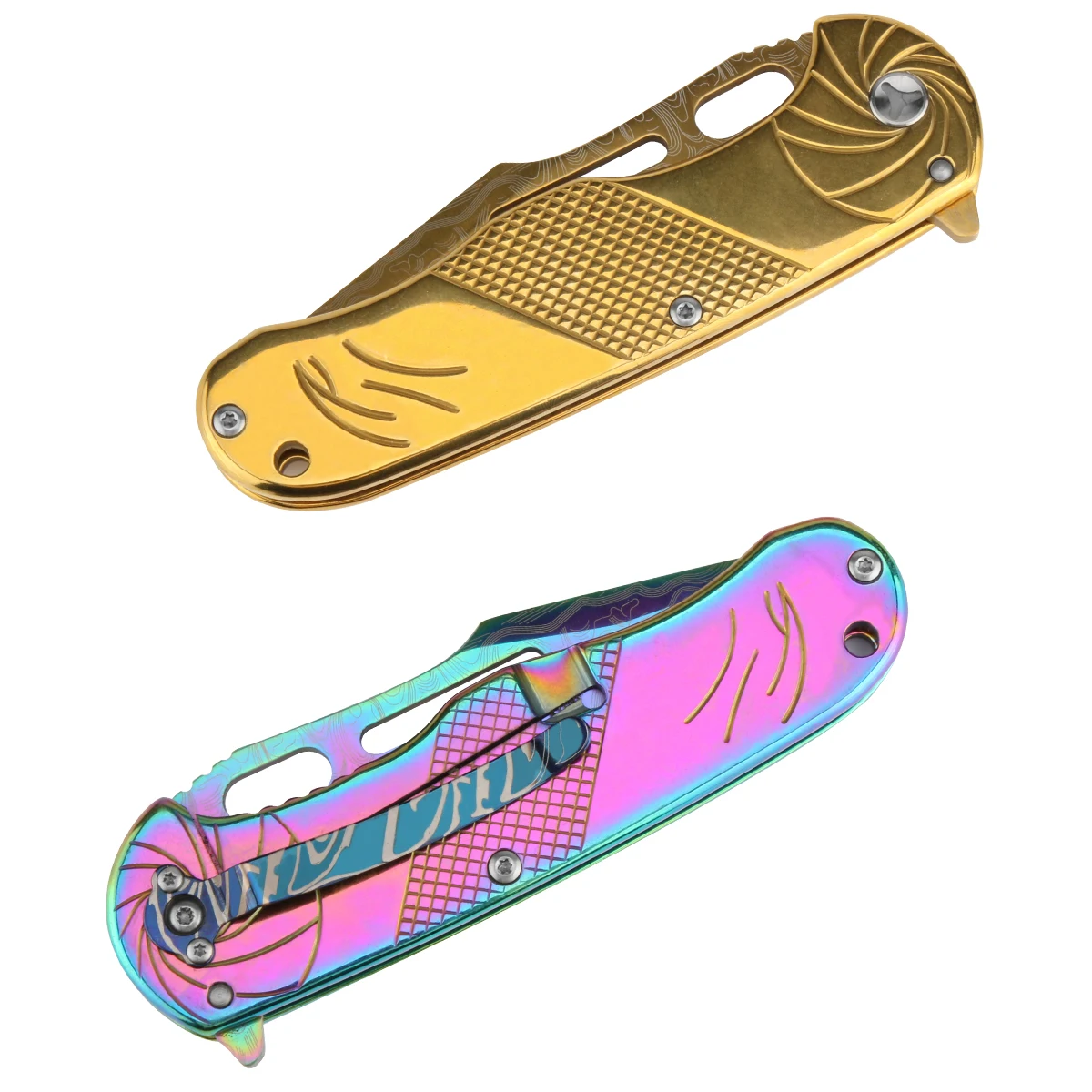 BOK F85 Gold outdoors pocket tool knife folding Tactical utility hunting combat camping knives