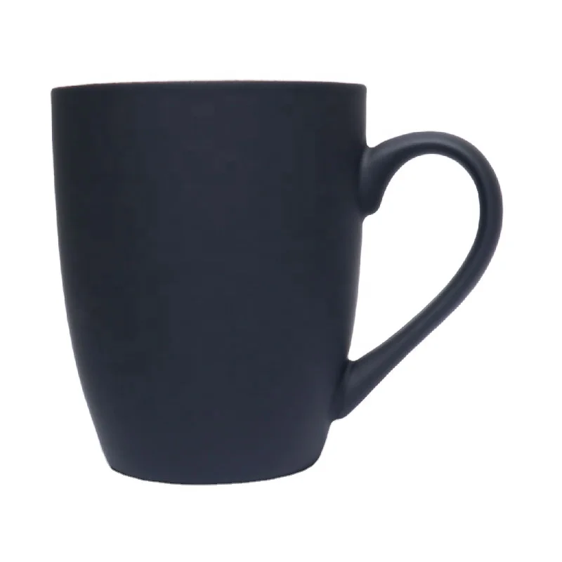 
11oz Innovative Rubber Coated Finishing Silicone Style Outside Surface Ceramic Soft Touch Mug 